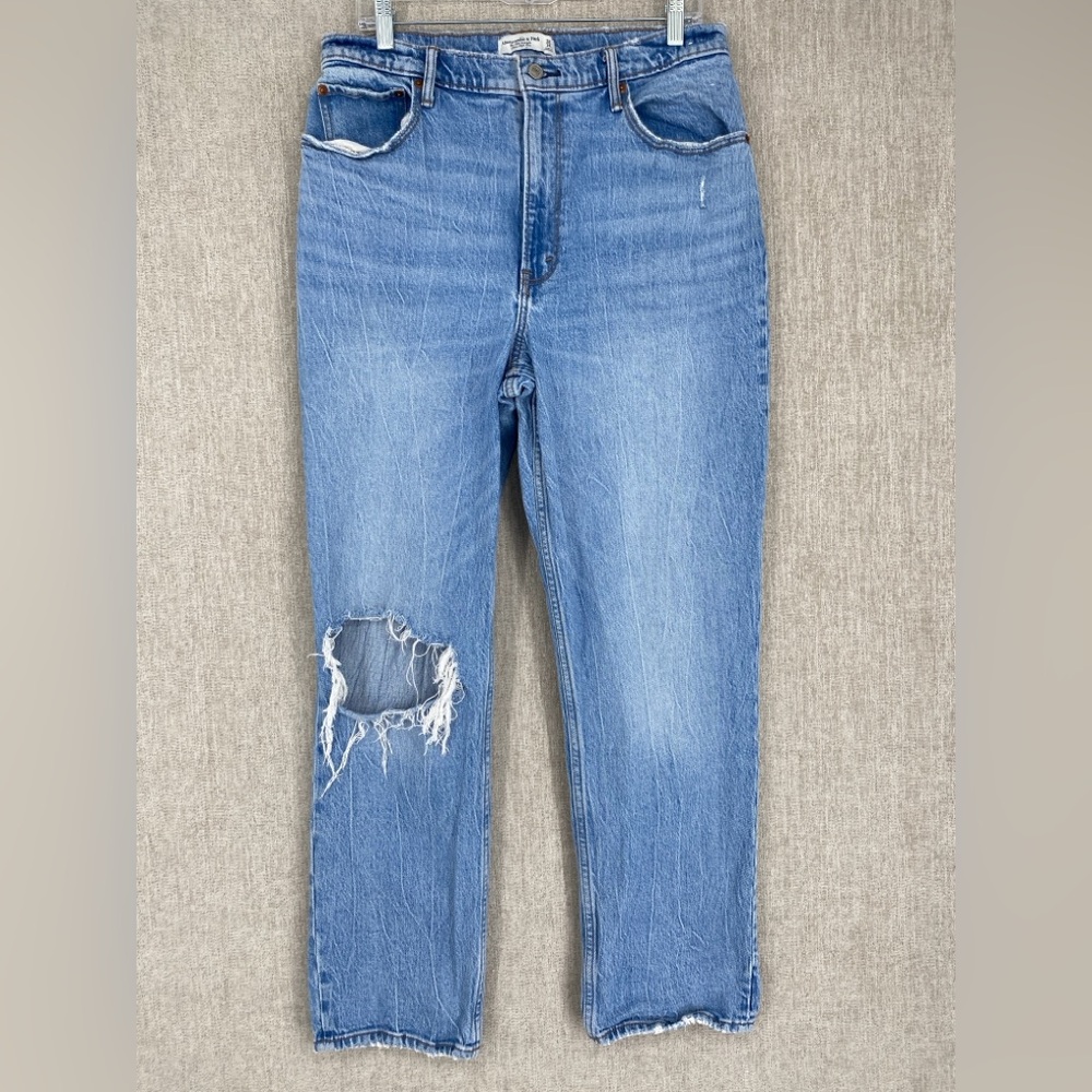 Abercrombie & Fitch Light Blue Straight Leg Jeans